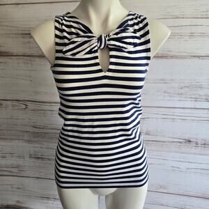 Kate Spade Stripe Sleeveless Top with Bow sz XS